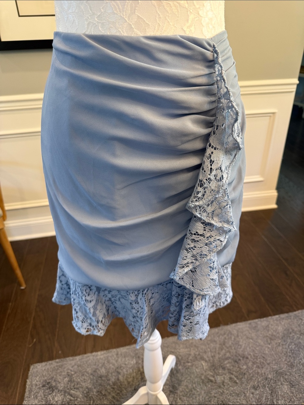 BNWT KEEPSAKE the Label Pale Blue Lace Ruffle Skirt